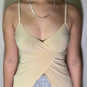 cute vintage nude strap top from papaya